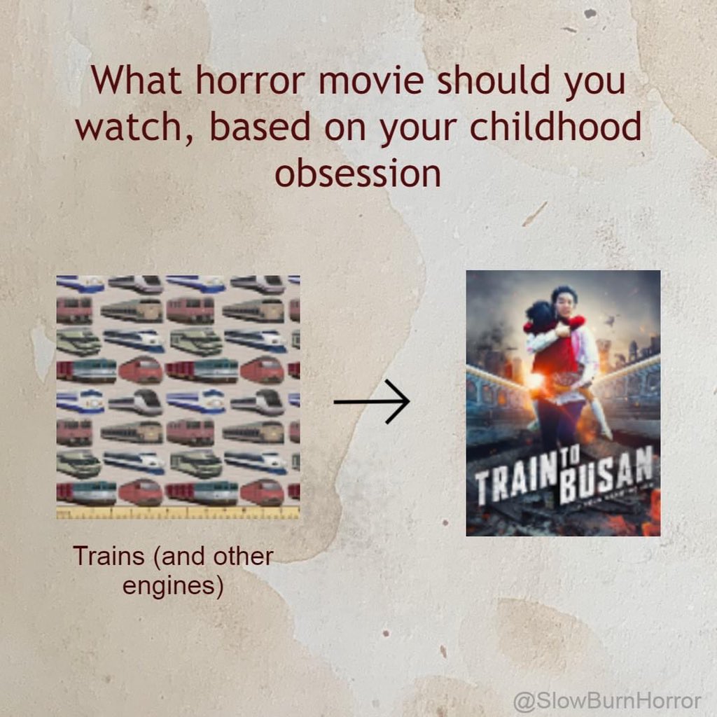 SlowBurnHorror's tweet photo. Any suggestions on what other childhood obsessions I could have used? https://t.co/zSSG1SBfKF
