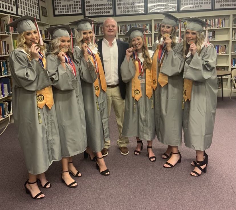 NS_Lady_Royals's tweet photo. The Sensational Six officially graduated last night. They were a part of 116 wins, 3 County Championships, 2 Division Championships, a State Runner-Up, and a State Championship. Royal Nation is going to miss these ladies. Congrats girls! https://t.co/WEB6Sy2Xfh