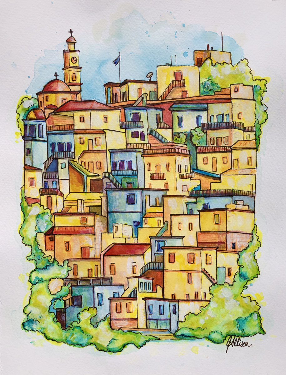 KidRambunctious's tweet photo. My paintbrush took me on an adventure to Karpathos, Greece. #karpathos #watercolor #art #urbansketch #Greece https://t.co/Rzolo4p4tU