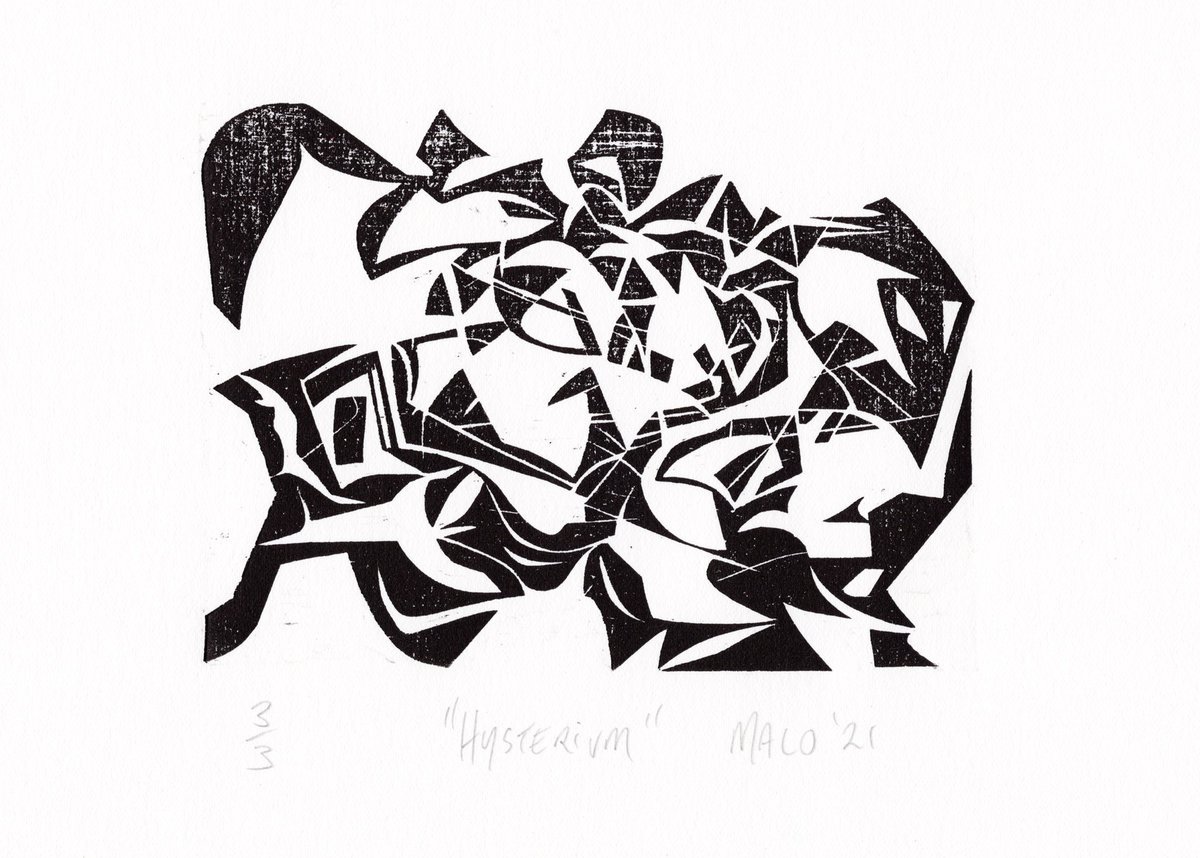 “Hysterium” 
Woodblock Print