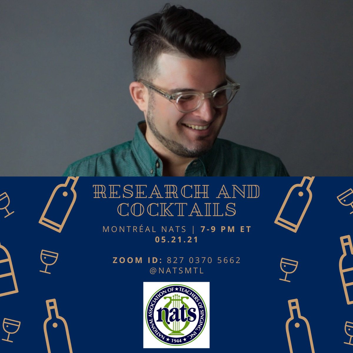 NATSMTL's tweet photo. #TGIF! Tonight’s the night...our Research/Recherche et Cocktails event! Pleased to welcome our 4th &amp; final presenter #LouisGoldford - learn more at https://t.co/k9HcTrLFmb! 🍷🎹🎶 https://t.co/UA56ANJOXj