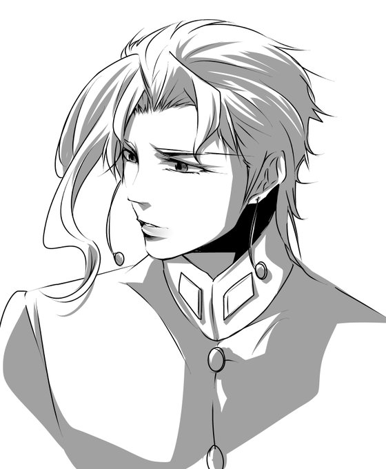 #過去絵を投げて絵を描いた気になろうキャンペーン パチ系以外&モノクロラフシリーズ。花京院・銀時&土方・バニー・白血球 