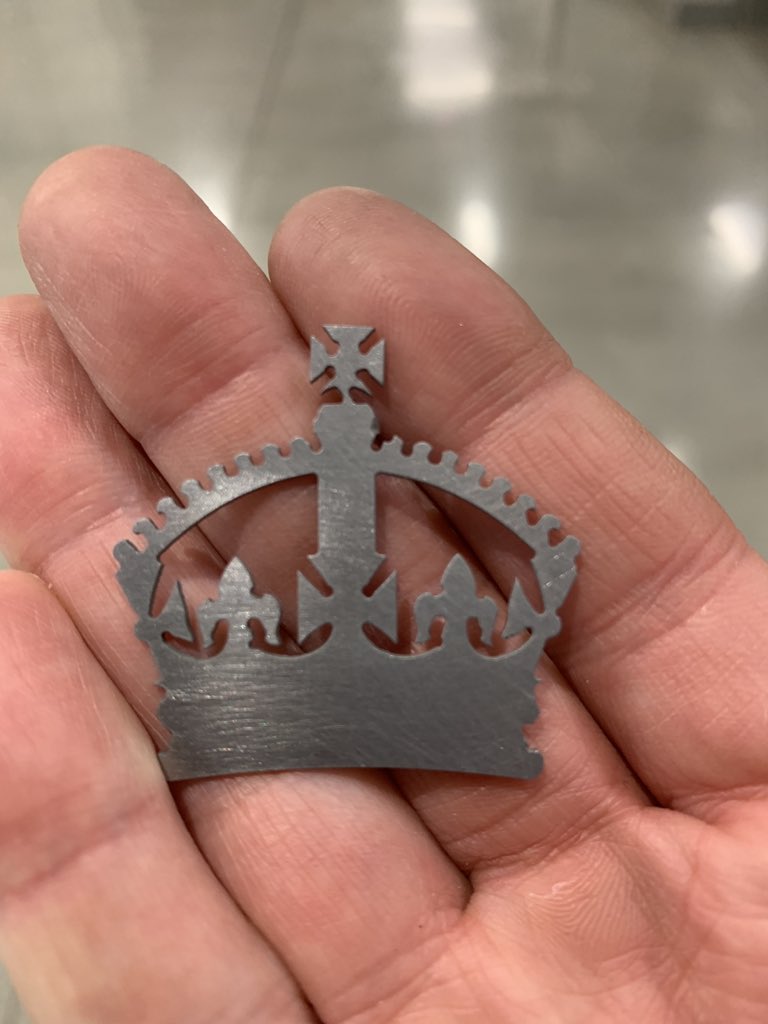 DesignMakeTeach's tweet photo. Cutting on @OMAXCorp #Protomax today. Welding student needed help w/ vectorizing design. After demo she said, “Wow, maybe I should take a CAD class next year in college.” Plasma cutter mangled part so cut on waterjet instead #makerspace #MakerspaceLife https://t.co/ZQrvg4uEbC