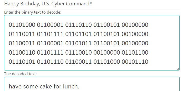 ken_sugar's tweet image. #HBD 🎂
codebeautify.org/binary-to-text…