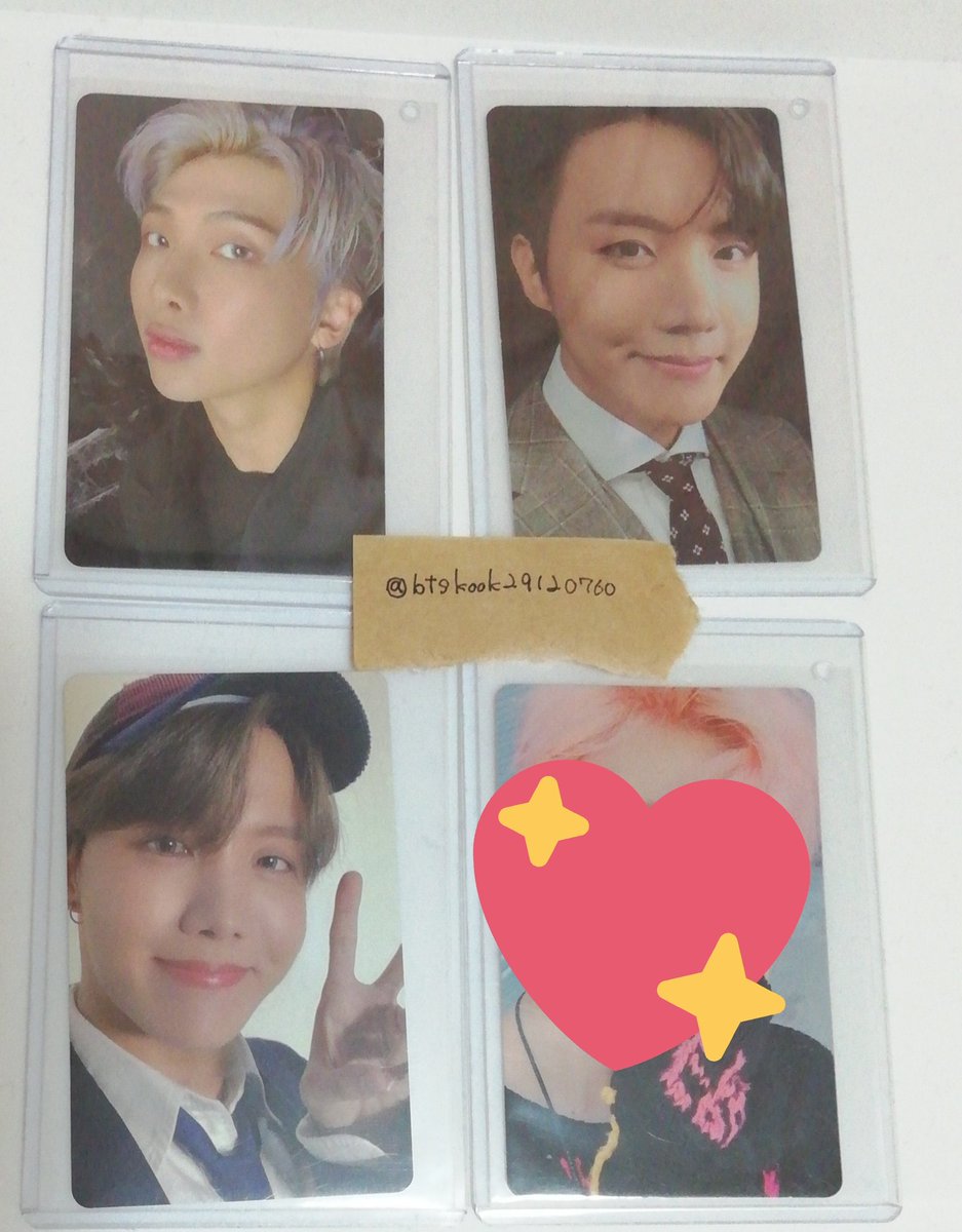 btskook29120760's tweet photo. 譲  ナムジュン  ホソク
求  ジョングク(同種のみ)

※防水加工＋硬質ケース
※同日郵送発送
※複数交換優先です
心当たりのある方はリプ、DMお待ちしてます！
#BTS #BTS交換 #BTSトレカ交換 https://t.co/XZScAjzyXz