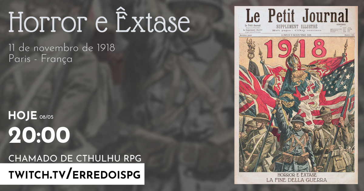 Após saírem de uma alucinação coletiva sobre uma torre e um exército com faixas vermelhas e um símbolo estranho, os investigadores retornam a razão e descobrem que haviam perdido todo o último ano em transe.

Hoje ás 20h em twitch.tv/erredoispg