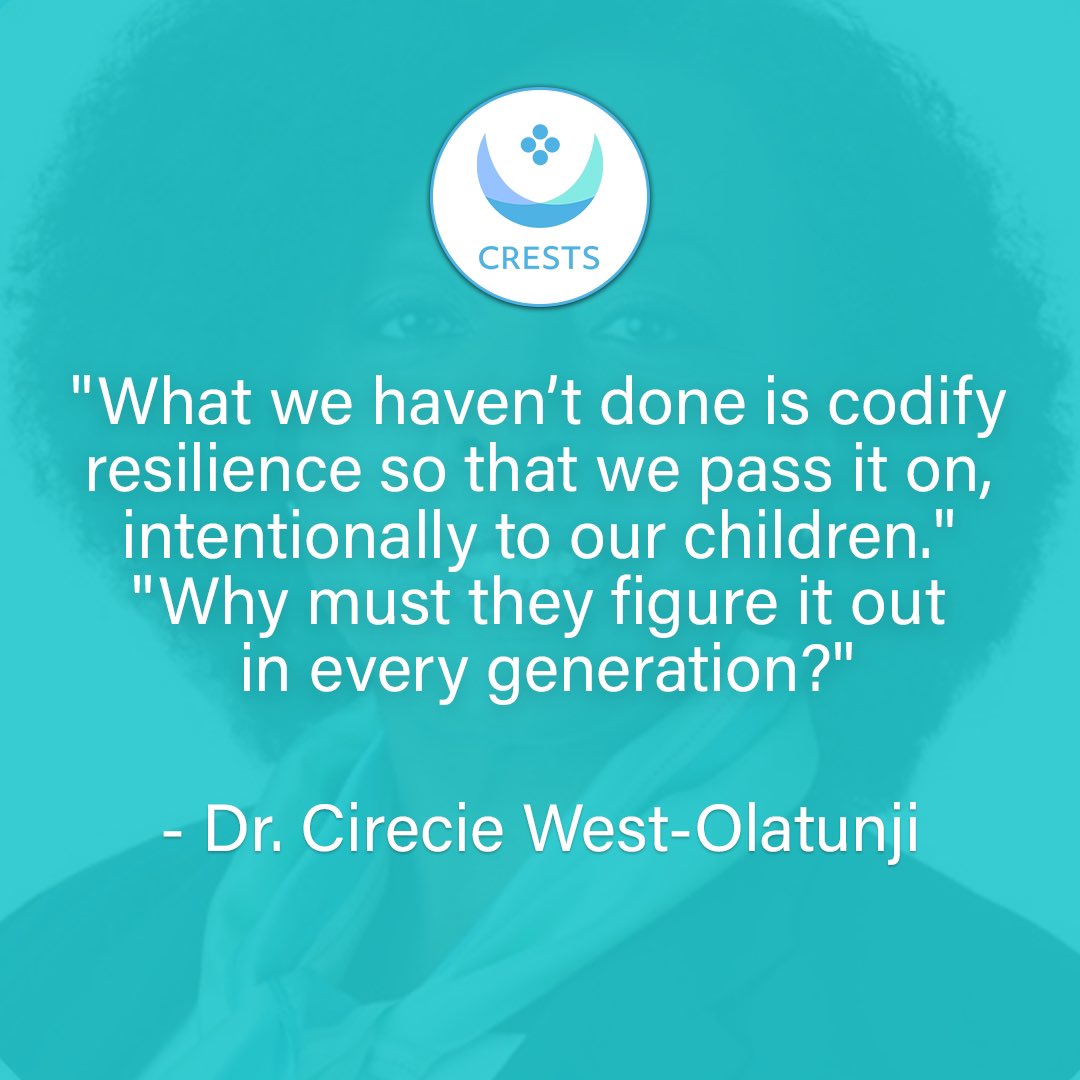 crestsprogram's tweet photo. Words of Dr. Cirecie West- Olatunji 🗣 #crestsprogram #quoteoftheday https://t.co/ms3OauPOor