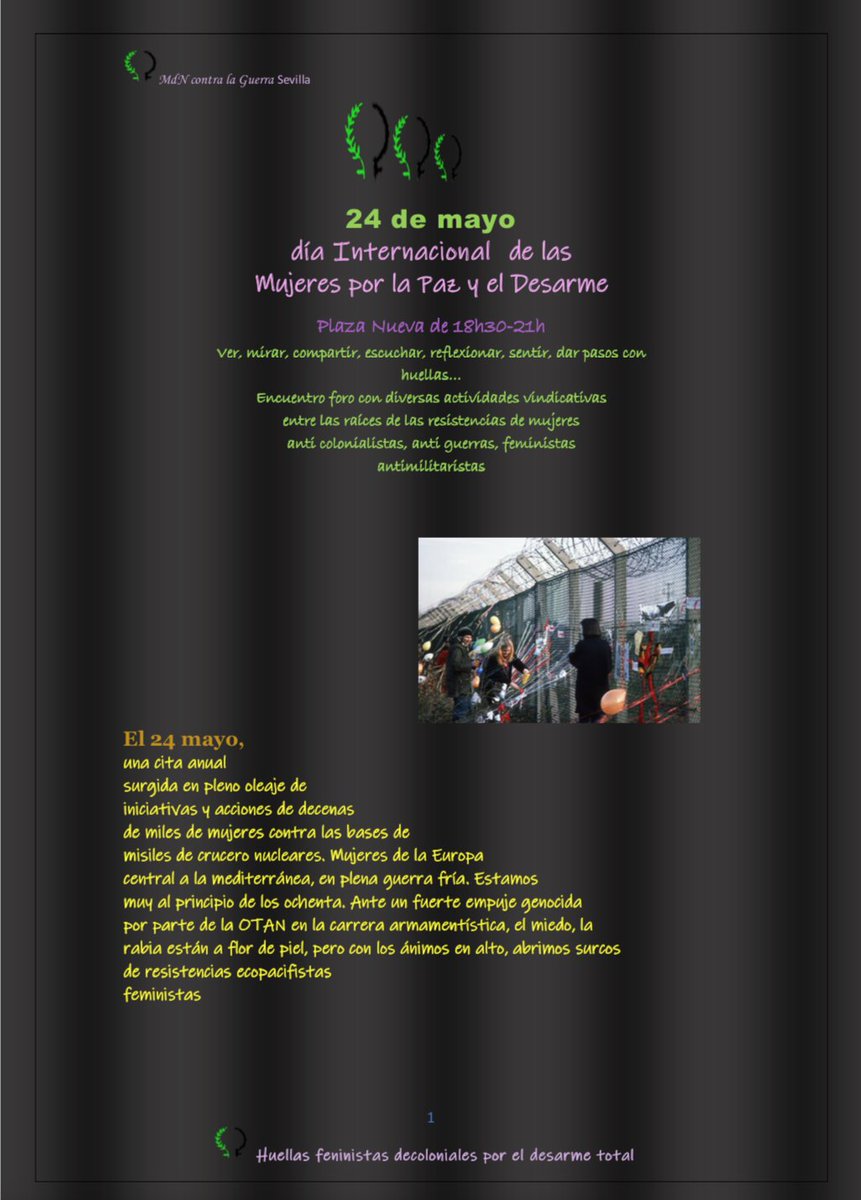 MujeresNegroSev's tweet photo. Relato del 24 de Mayo día Internacional de la #mujer por la #Paz y el #Desarme. https://t.co/m7KyWHJhc7