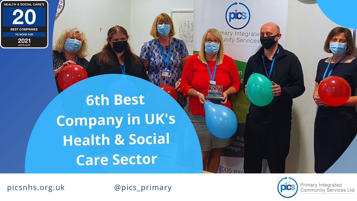 pics_primary's tweet photo. 🥁Drum roll for the final result from @bestcompanies! 

PICS is the 6th Best Company to Work For in the UK's Health and Social Care Sector. 

#proudtobeaPICSie #BestCompanies2021 https://t.co/SsXKb4IMc6