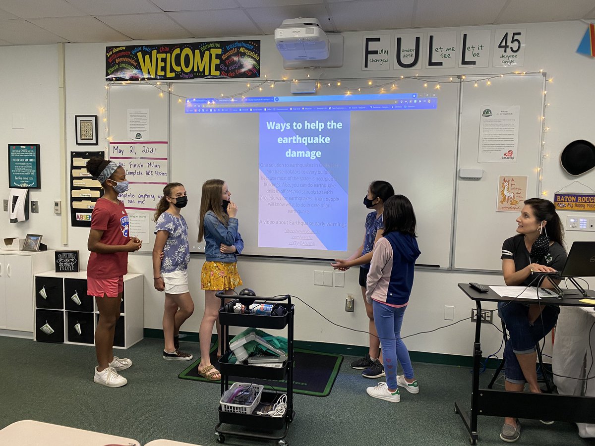 6th grade Humanities class at <a href="/EubanksDragons/">Eubanks Intermediate</a> LIVE presentation of their Megacity projects to a 3rd grade class in North Carolina.