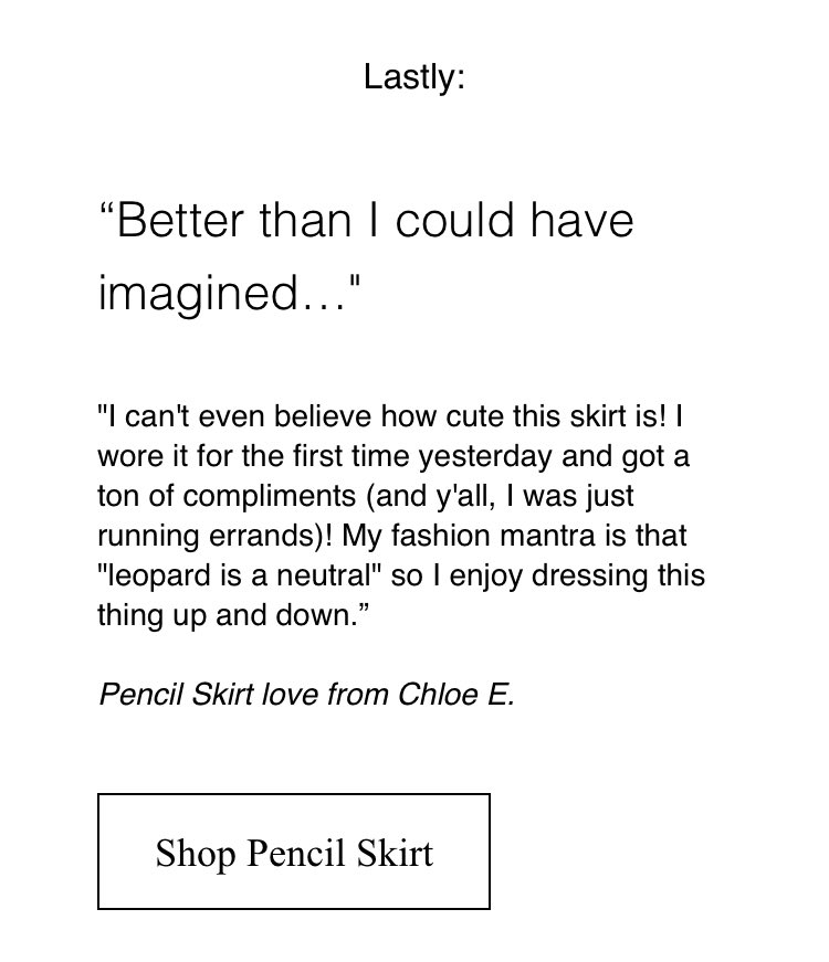 chloe_rae's tweet photo. @storq highlighted my review of their leopard print pencil skirt 🥰!!! If only I could list it as a publication on my CV…🐆 https://t.co/qlLQ5Xqvdm