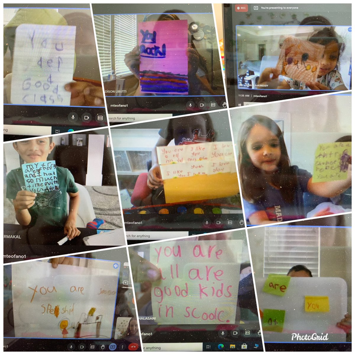 DanielleOfano's tweet photo. No matter if you’re learning over the computer or in person, there is always time for uplifting notes ❤️ These kids truly are amazing! https://t.co/7gSyjvUvMv