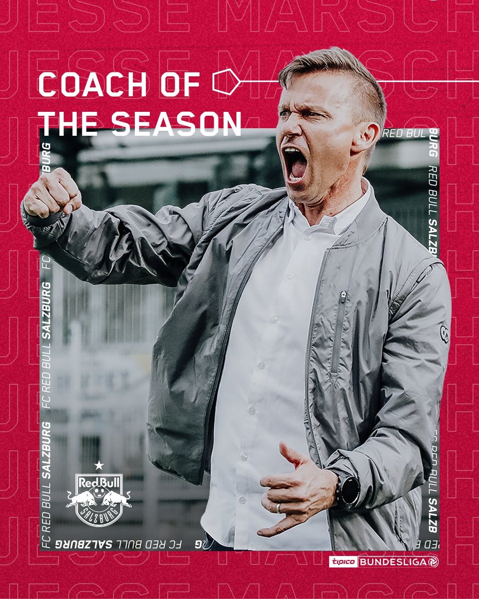 Fc Red Bull Salzburg Jp オーストリア ブンデスリーガ 21 最優秀監督賞を受賞した Jesse Marsch 監督