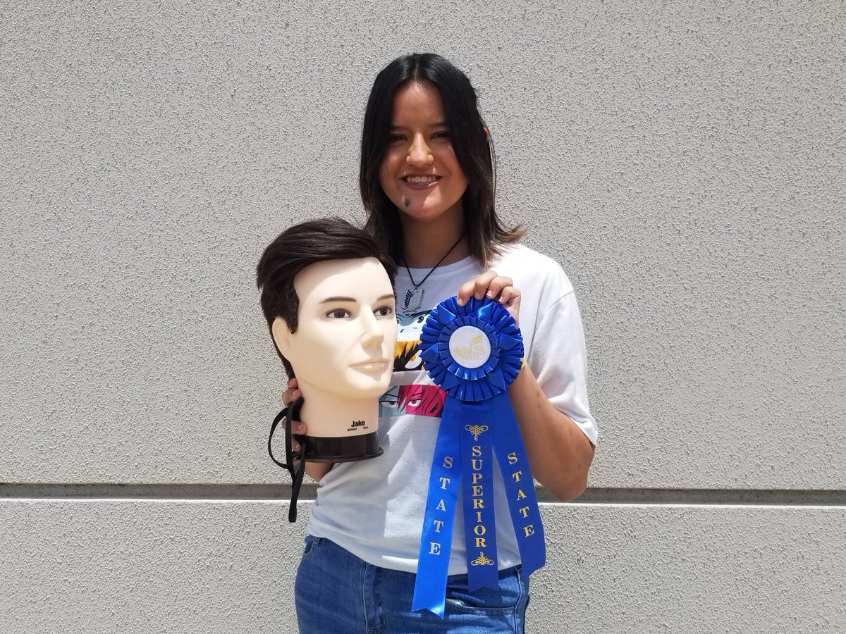 Congratulations Victoria!   
Men's Classic Cut-Blue Ribbon Winner
SkillsUSA State Contest