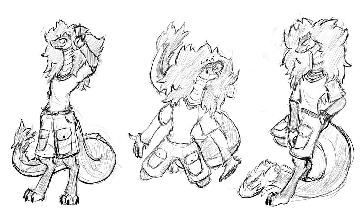 Unused sketches on my way to the Kwet "redesign"! There's nothing quite like trying to bring more life to your drawings ^^ 