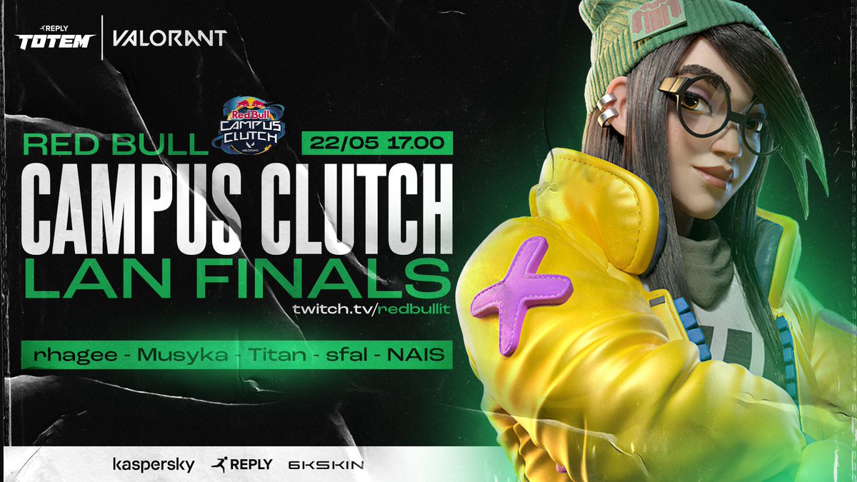 Feel the adrenaline, control your emotions, focus on the goal 🗣️
Tomorrow we'll have the pleasure to play one of the first #Valorant LANs! 
Our students team will fight for the <a href="/redbullgaming/">Red Bull Gaming</a> #CampusClutch Finals! 

⚠️ Follow the boys on twitch.tv/redbullit. 

#GoTotem