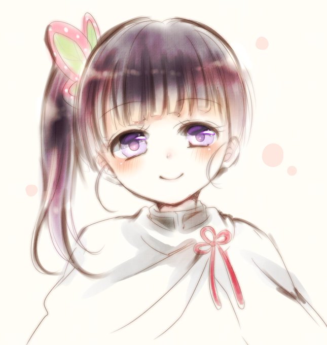 のんこ🍵さんがTwitterに投稿した栗花落カナヲ(鬼滅の刃)のイラスト。