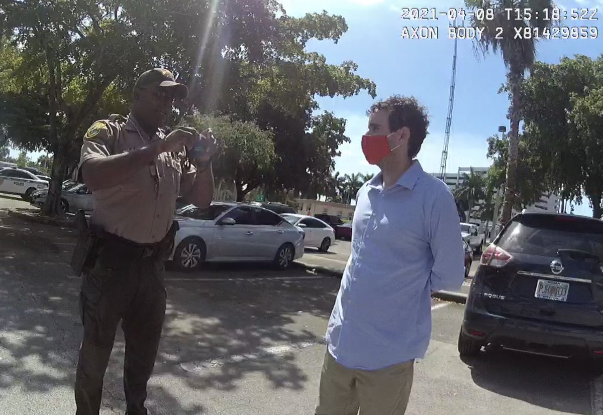 tomaskenn's tweet photo. We got body cam footage from when I was detained without reason outside of a Ron Desantis event. Public records showed that I was targeted prior to the event because of my past criticism of the governor. What we are finding doesn’t look for Desantis. https://t.co/pteohNoaEo