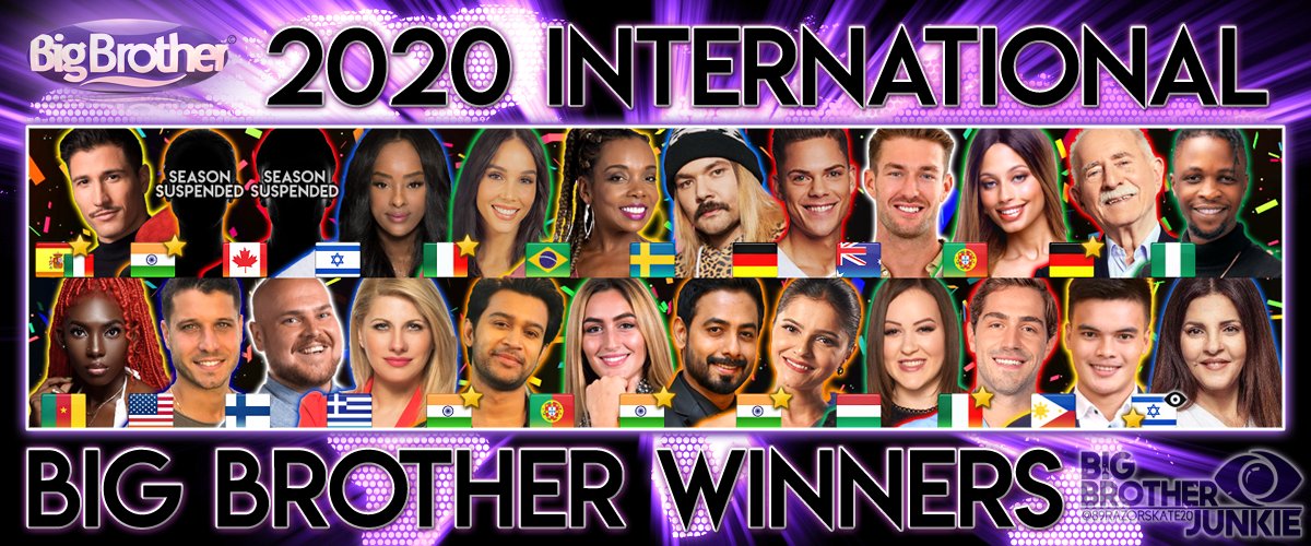 Bigbrotherjunkie Bb23 On Twitter 2020 Int L Bigbrother Winner S Circle Comes To A Close 24 Series 22 Winners 12 10 14 Civilian 9 Vip Celeb 1 All Stars 1 Mixed Celeb Civilian Series 524