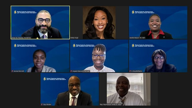 ncatsped's tweet photo. Thank you to the members of @NCLeg that took time this week to engage with our N.C. A&T graduate students @gradncat. The research presented by our students directly contributes to the well-being of North Carolina citizens. That's what #AggiesDo .
#GraduateEducationWeek https://t.co/9mRmwq0QfS