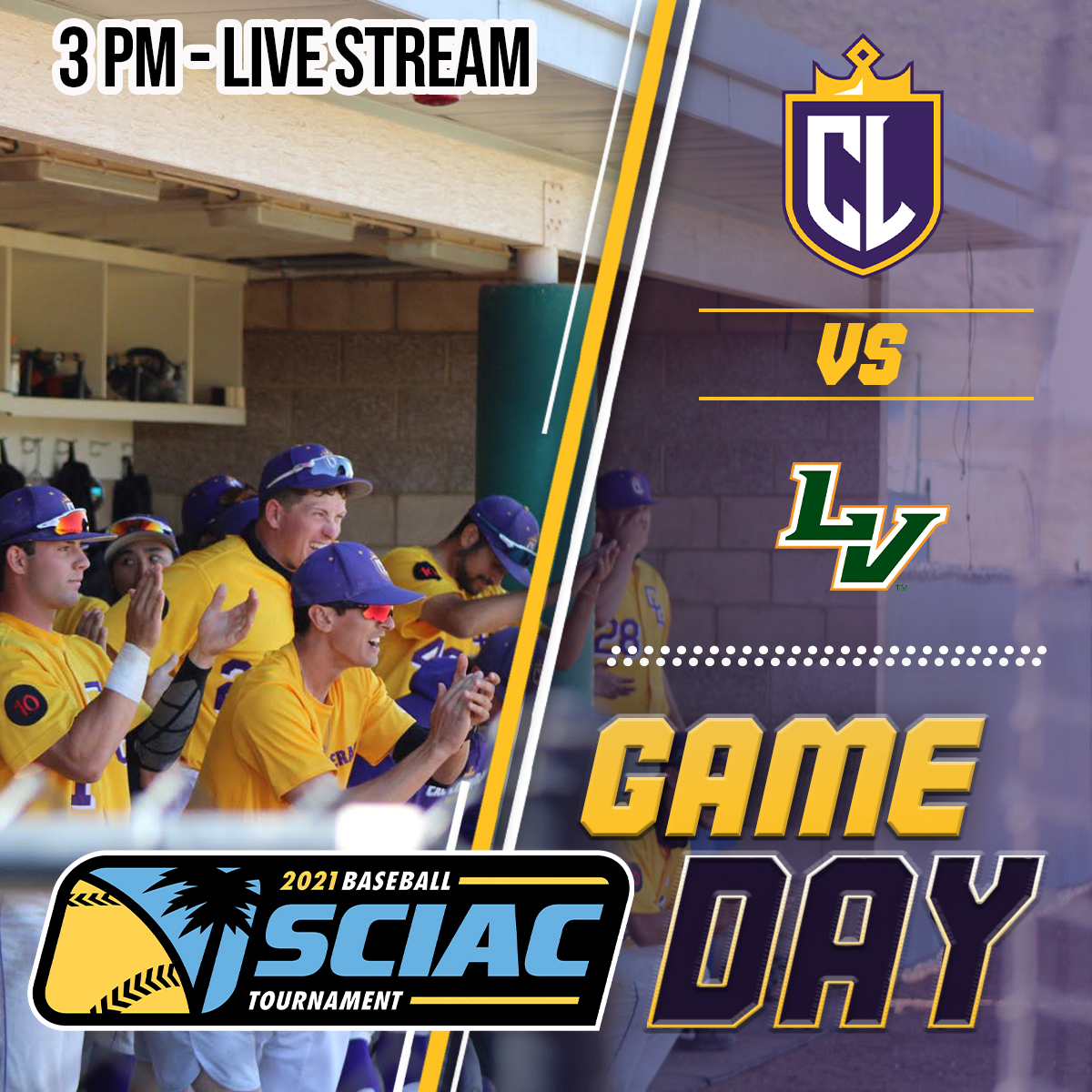 CLUSports's tweet photo. Game Day!

@CLUBaseball start the SCIAC Postseason Tournament at 3 with La Verne!

#GoKingsmen | #OwnTheThrone https://t.co/NSS0KdhAoM
