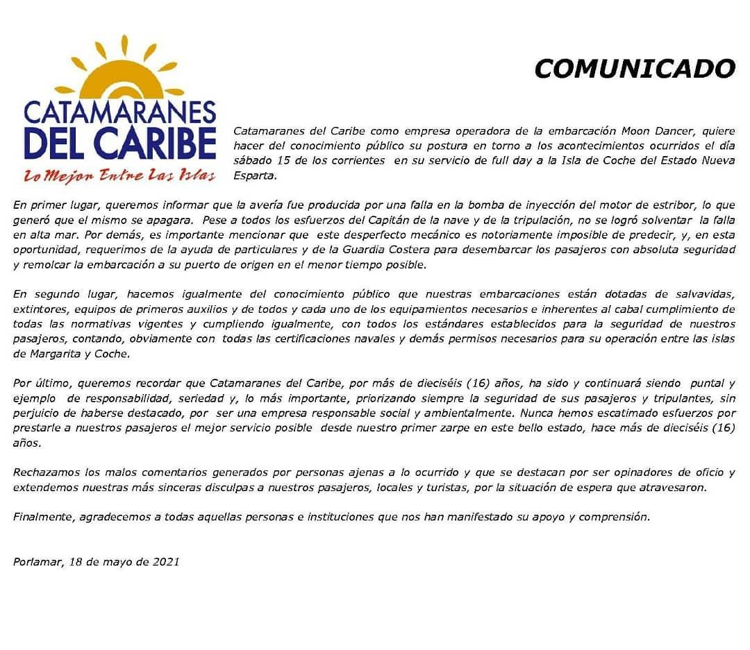 Catamaranes's tweet photo. Comunicado https://t.co/IV6F2ZrDYG
