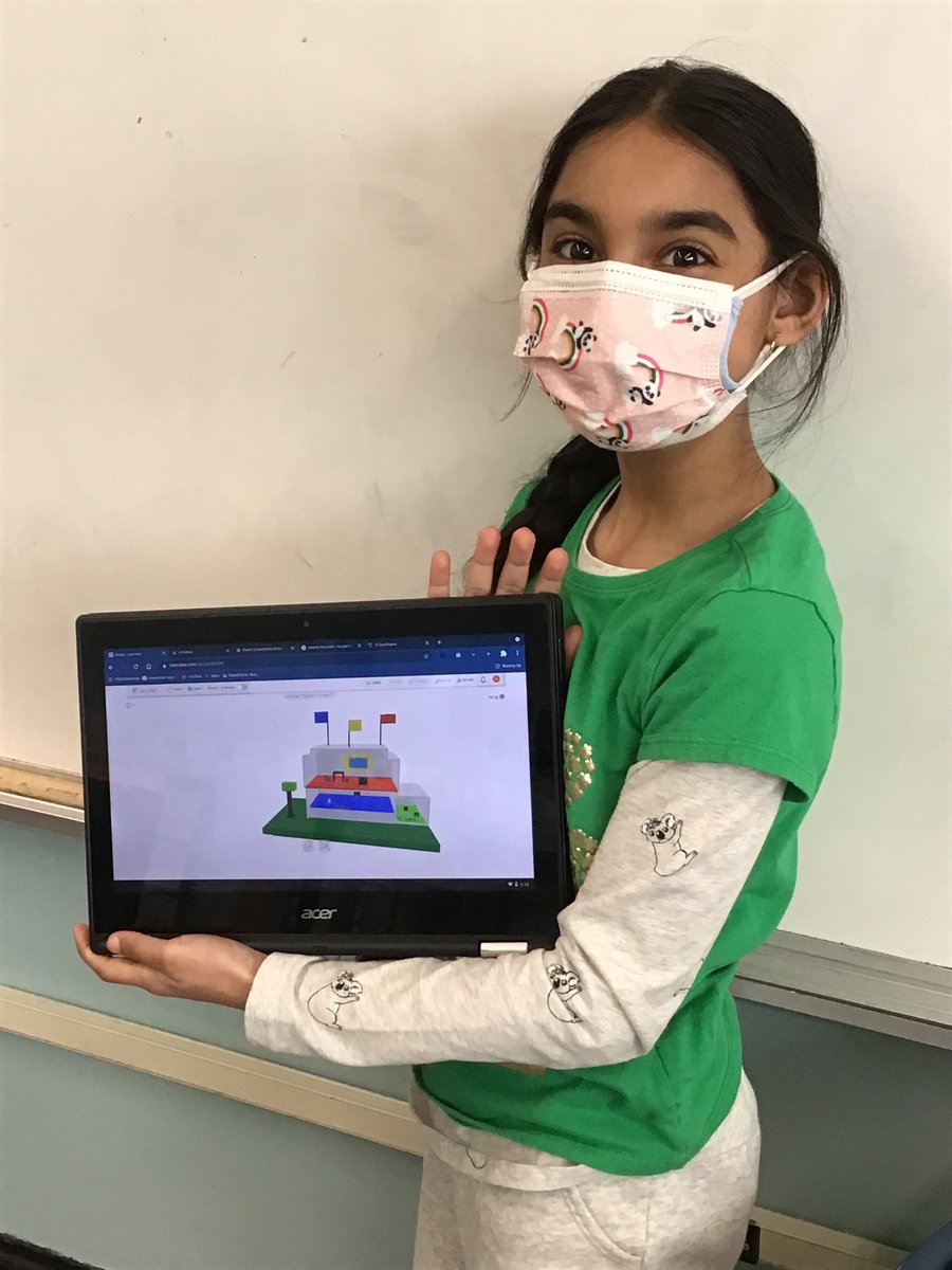 Ms_Ryf's tweet photo. BAS 4th graders discussed diversity and acceptance. We used a 3d cube design website to create community centers! #LookForTheAwesome @ValleyStreamBAS @VS24District https://t.co/pZVh3NJuqw