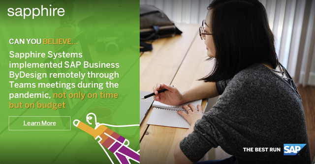 gregoryroot's tweet photo. Can you believe SapphireSystems implemented SAP Business ByDesign for frugalpac remotely through Teams meetings during the pandemic, not only on time but on budget! 👇🏼 https://t.co/1vHpELfZHo https://t.co/6Ym4b4KNUh