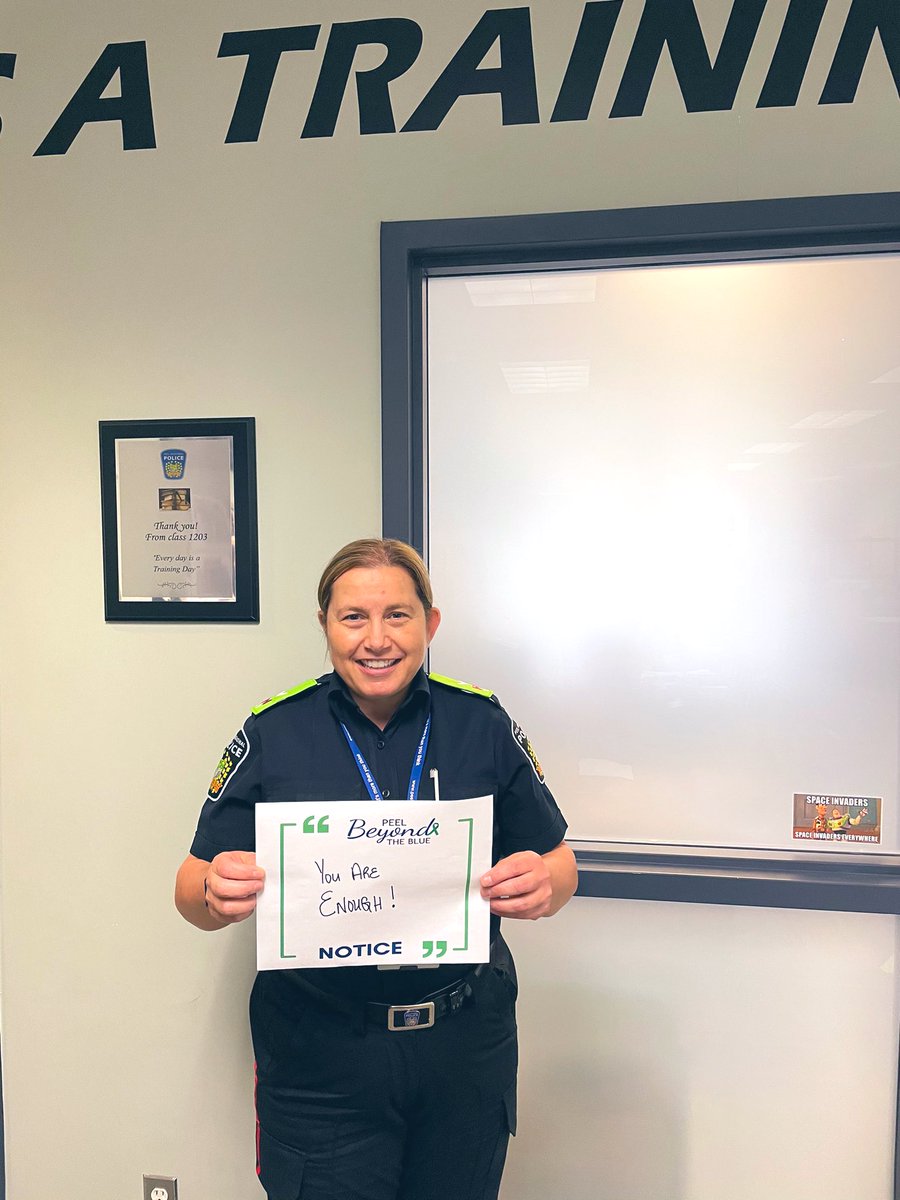 Peel Beyond The Blue.   Notice-Listen-Connect 
<a href="/peelbtb/">@PeelBTB</a> <a href="/canadabtb/">Canada Beyond The Blue</a>  <a href="/PeelPolice/">Peel Regional Police</a>                        Notice that “you are enough!”