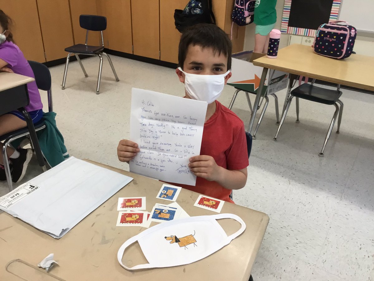 We wrote to our favorite authors as part of our <a href="/Schoolwide/">Schoolwide Inc</a> letter writing unit and we got some letters back from the author of “Stick Dog” 😀 Thank you, Tom Watson <a href="/HarperCollins/">HarperCollins</a>