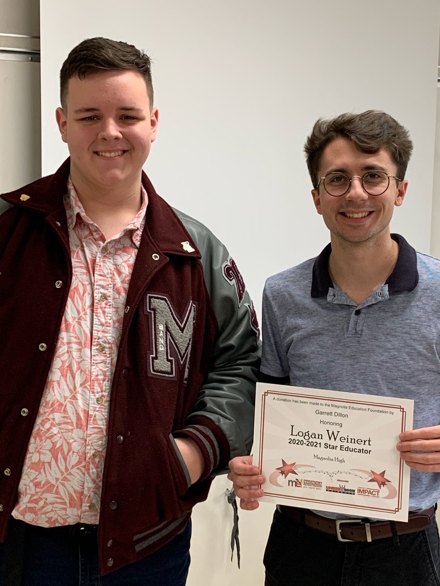 MagnoliaHighTX's tweet photo. Congratulations to Mr. Weinert for being recognized as a MEF Star Educator by Garrett Dillon. Mr. Weinert is awesome and a key part of MHS math department. Congrats Mr. Weinert! We appreciate all you do for us and our students. #LoveServeCare #ALLINMHS https://t.co/NPZlMRKa44