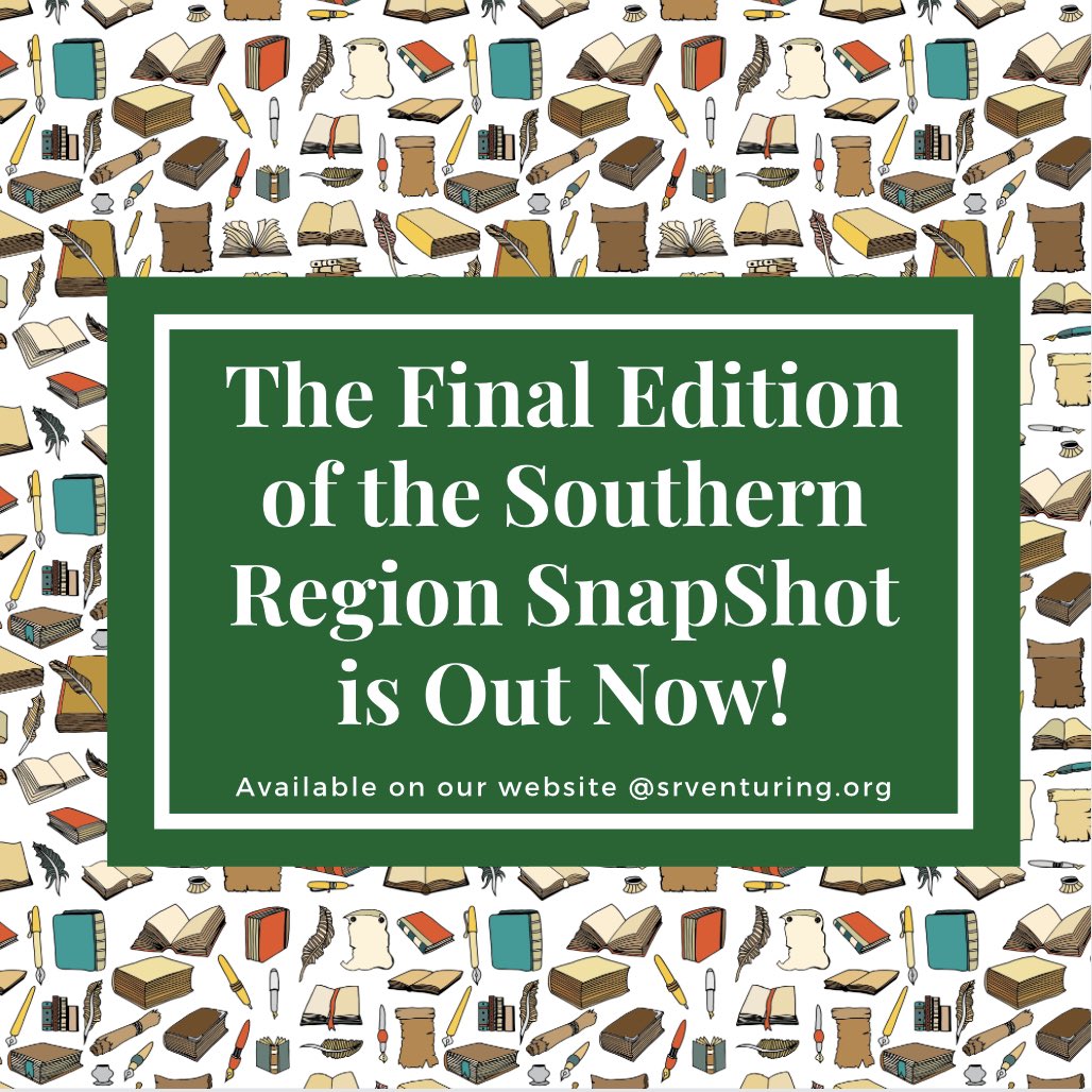 Check out the newest and final edition of the Southern Region Newsletter, the Southern Region Snapshot! It is available now on our website: srventuring.org