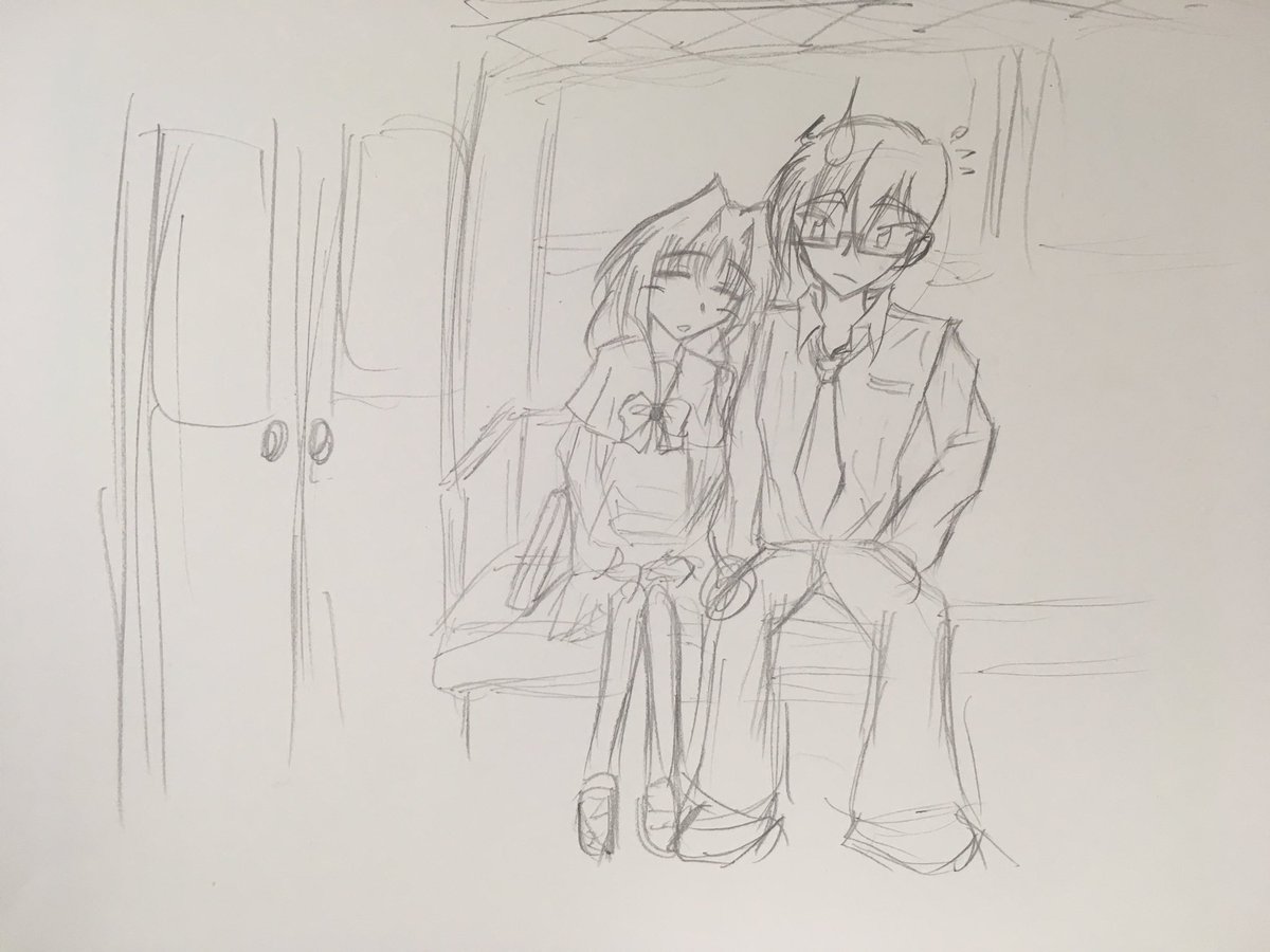イチャイチャ絵シリーズ
3枚目の眼鏡の方は親戚なんですけど...。

#過去絵を投げて絵を描いた気になろうキャンペーン 
#オリキャラ
#イラスト 