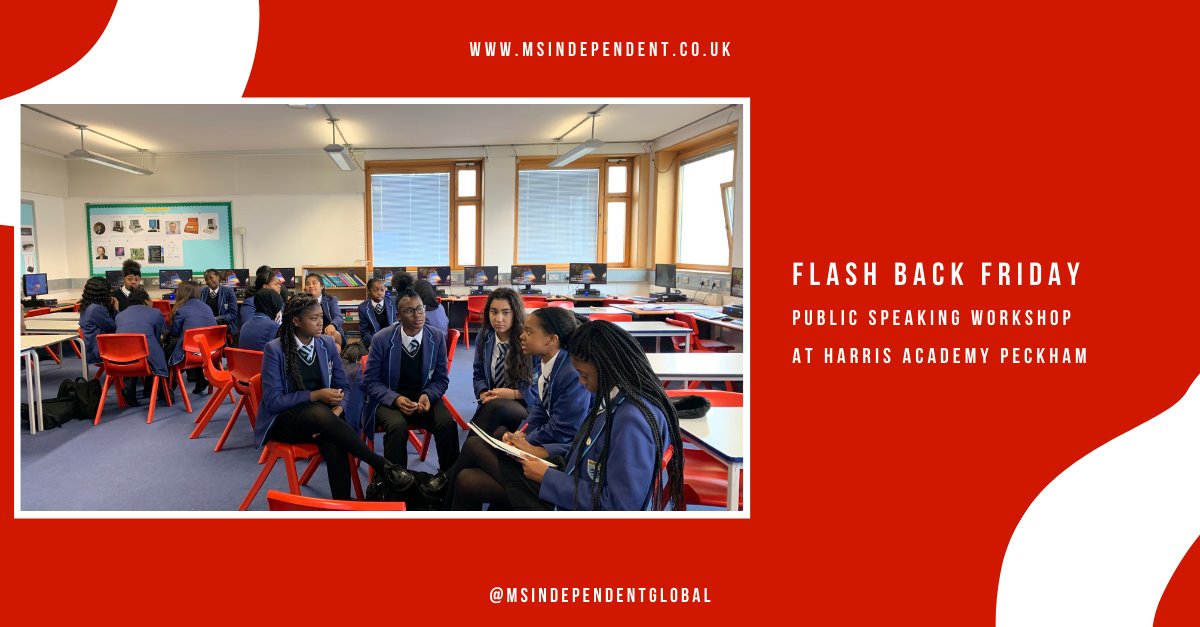 Flashback Friday! 

Let’s take it back to our most popular workshop. This was a public speaking workshop located at Harris Academy in Peckham.