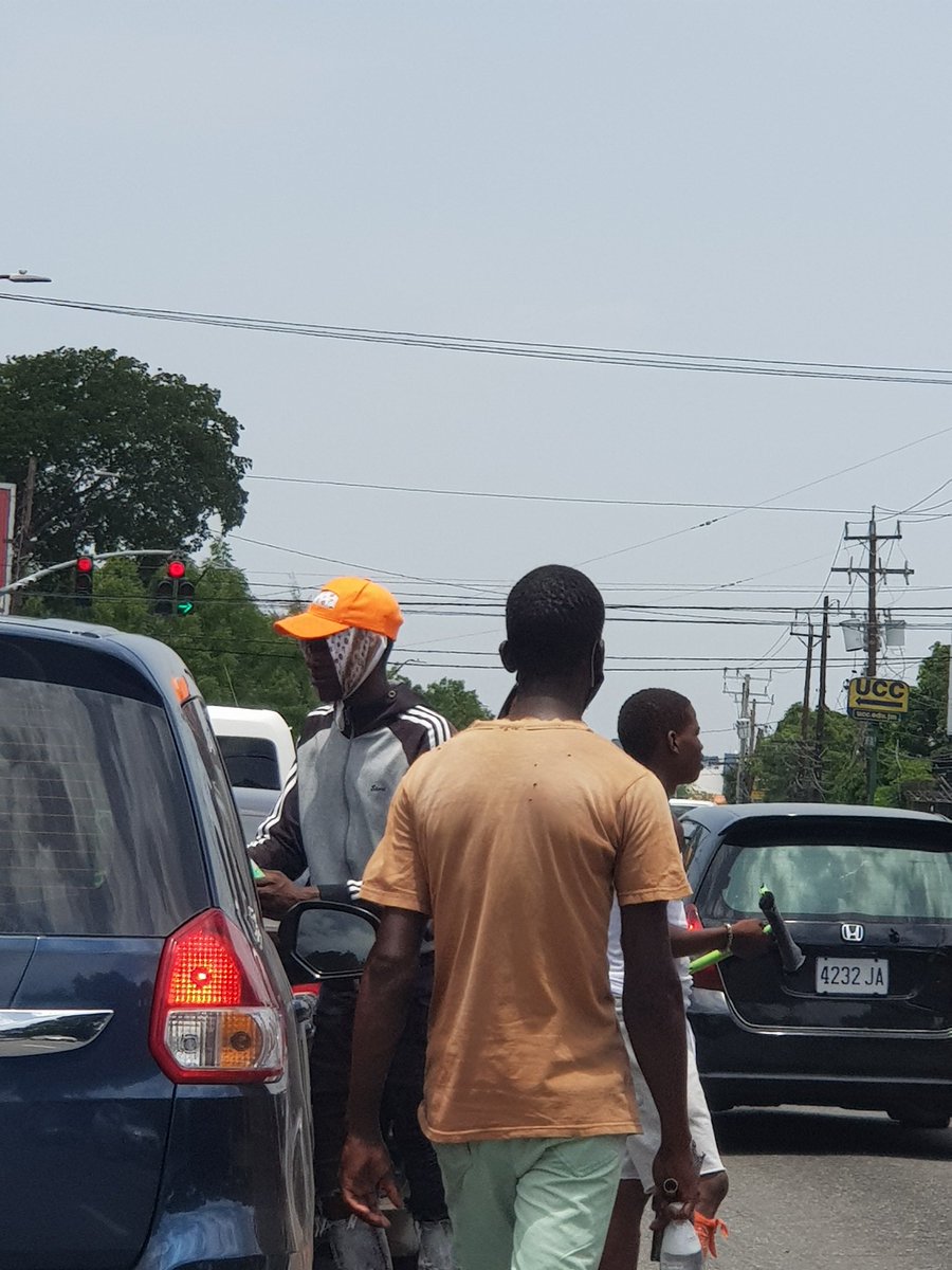 JAProsperity's tweet image. This is very intimidating, quite scary!

What, if anything can be done @JamaicaConstab? 

#HopeRoad / #TrafalgarRoad / #WaterlooRoad. So many of them at once rushing to people&apos;s cars. I can just imagine a visitor to the Island&apos;s scare when they experience this

Not acceptable