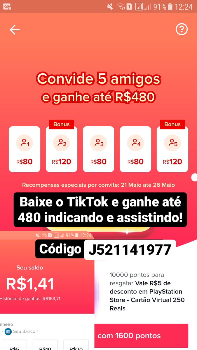 maaria_bbb's tweet photo. @heartsmilerss @artnzenik O tiktok ta dando dindin tbmm! 
TikTok J521141977
Tik Tok Lite K546578461 

Usem os códigos e ganhe 7 na hora!!
Depois veja vídeos tds os dias e ganhe muito mais! https://t.co/aABGDoRtT8