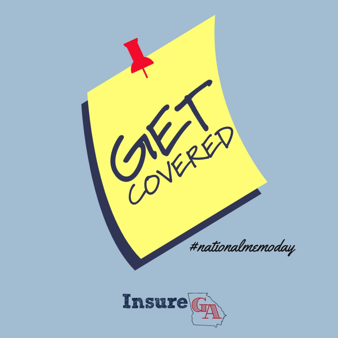 Insure_GA's tweet photo. Did you get our Memo? On this #NationalMemoDay, we're leaving you a memo to remind you to get covered with health insurance. Contact us today at 866.988.8246 or https://t.co/D0lFj13YLh for assistance. https://t.co/Qet5FK7DWk