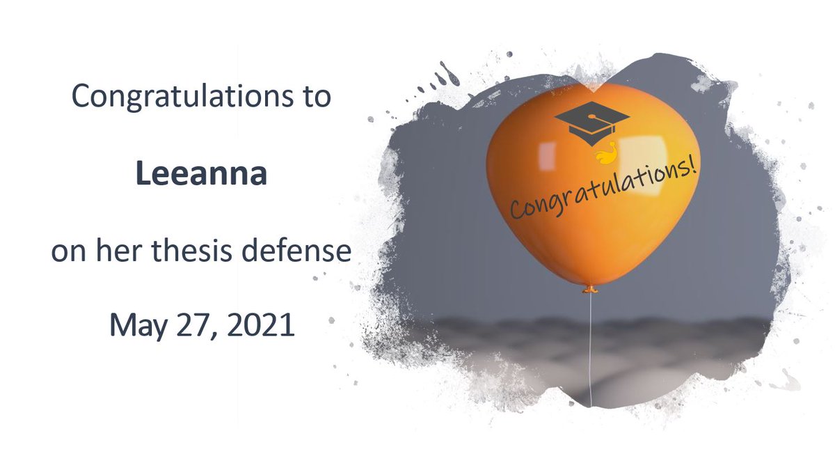 Big CONGRATS to Leeanna Golembiewski on a successful thesis defense 🎉