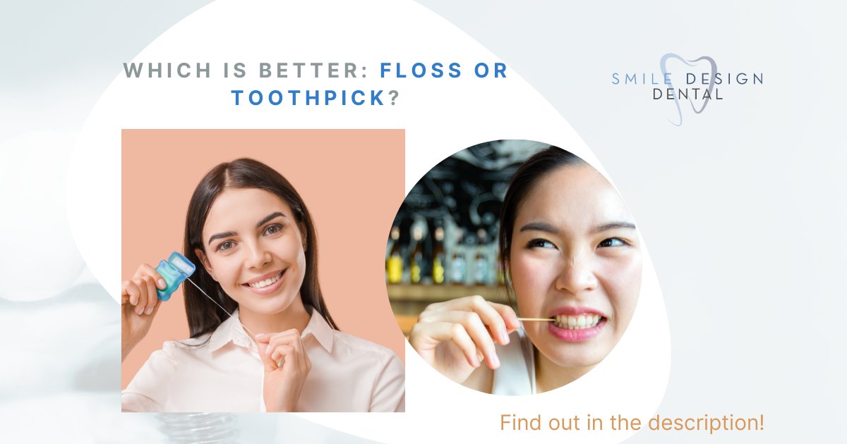 smiledesgndentl's tweet image. Toothpicks are not designed for proper dental hygiene. Flossing is a more effective way to remove plaque and food from the gaps between your teeth. 

#dentaltips #flossingtips #flosseveryday #dentalhealth #dentalcare #dentalcareflorida #dentistryflorida #CoralSprings