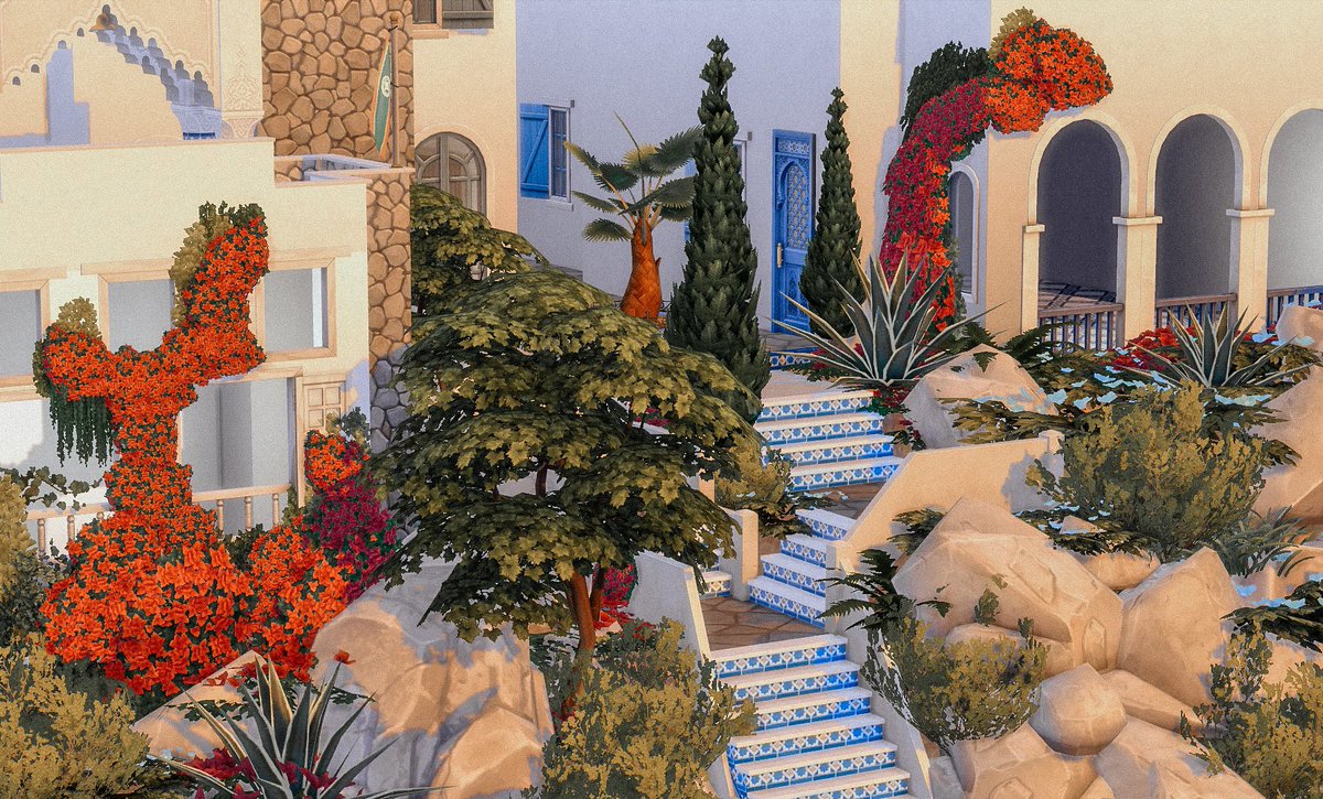 JetSetSimmer's tweet image. Also, here’s an update on that Santorini WIP ✨🇬🇷 #Sims4 #ShowUsYourBuilds