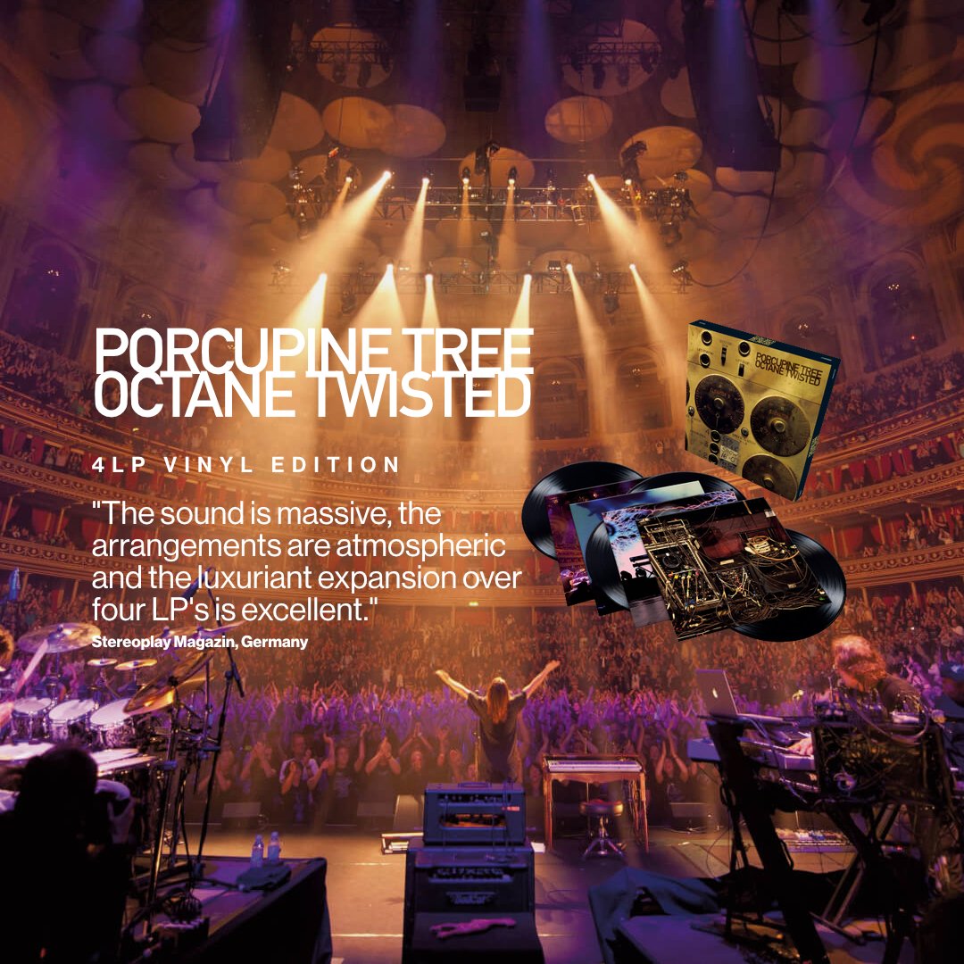 "The sound is massive, the arrangements are atmospherically brilliant and the luxuriant expansion over four LPs is excellent." - Stereoplay Magazine, Germany

Octane Twisted, now available on 4LP vinyl!

#PorcupineTree #OctaneTwisted