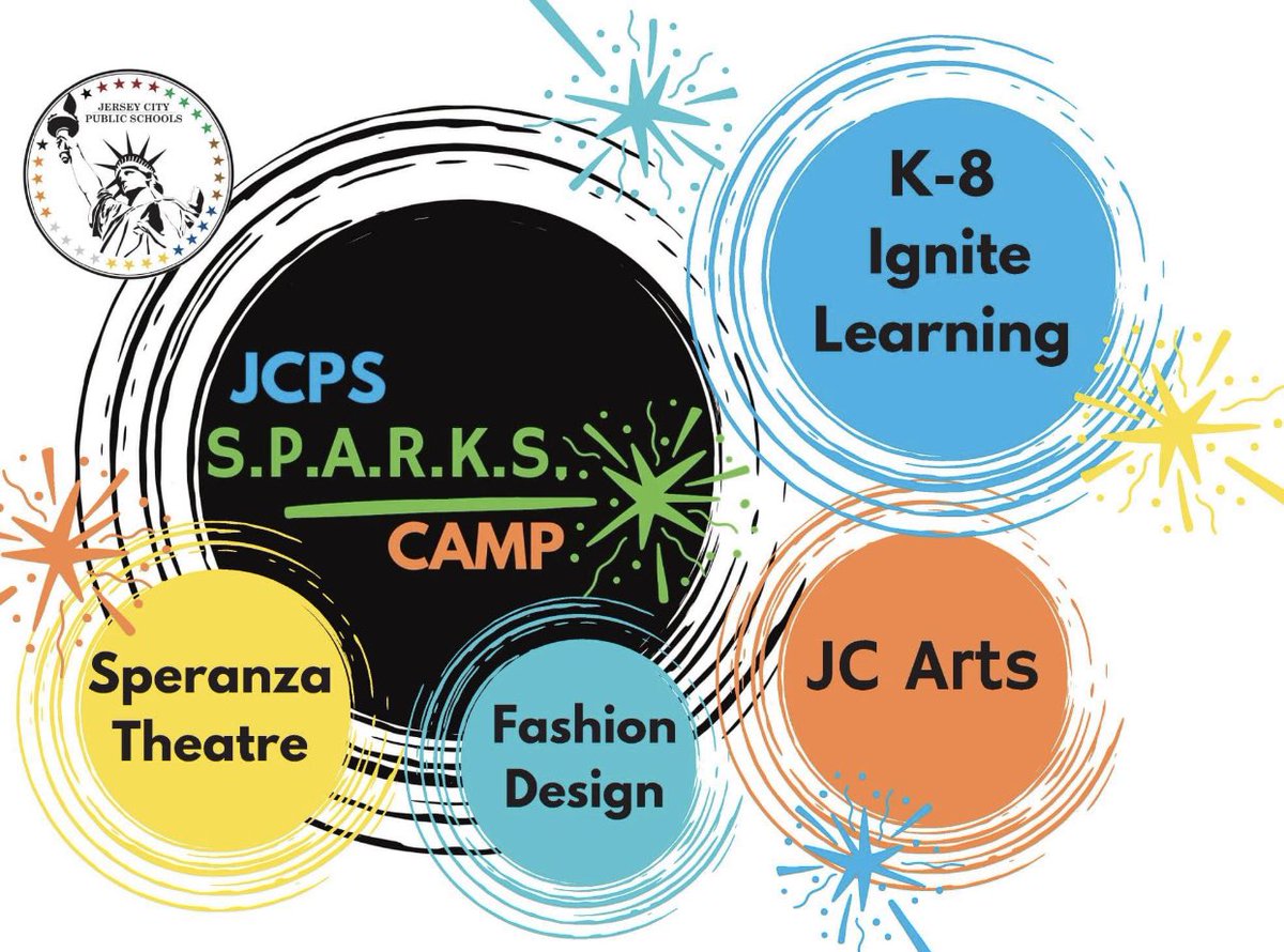 Jersey City Public Schools Summer Enrichment Program- S.P.A.R.K.S. Camp
Please use the following links for information

Letter from Mr. Walker and Informational links bit.ly/Superintendent…

Program Flyer bit.ly/JCPSSparksFlyer