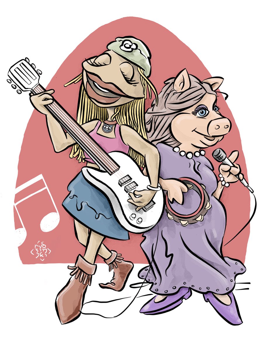 z0ot's tweet photo. Janice and Miss Piggy Jam (2021). #fanart #FanArtFriday @MissPiggy @ElectricMayhem @TheMuppets #muppetational #muppetFanArt #janice #misspiggy # https://t.co/SCV6jnrPRJ