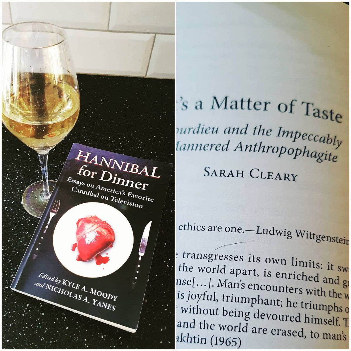 One should always enjoy the first dip into a new edited collection with a "Nice Chianti" 
Massive thanks to the editors <a href="/KyleIsMoody/">Kyle Moody</a> &amp; <a href="/NicholasYanes/">Nicholas Yanes</a> for going out on a tasty limb to include my chapter in this great collection on #Hannibal the TV series. 
#deadlydoses