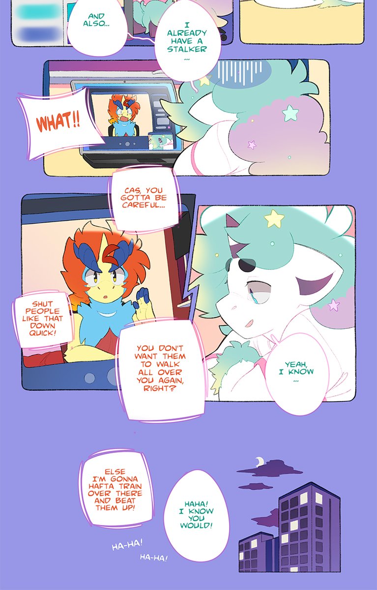 Fudo & Casper 05: Sudden Encounter (1/2)
Don't you just hate it when you're trying not to stalk someone but you just bump into them anyway?
Also the Keldeo is called Joey and he'll break your knees.
#fudocasper #pokemon #anthro #comic #ponyta #morgrem #keldeo #hatterene #indeedee 