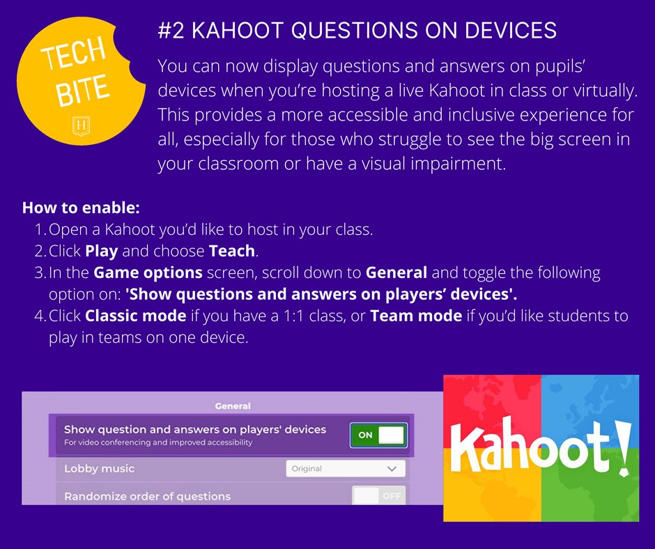 The recent <a href="/GetKahoot/">Follow @Kahoot</a> update made it in as #TechBite #2. #TechBites are our weekly tips for staff on all things #digital. What #toptips have you picked up that you think are worth sharing? It can be absolutely anything! #edtech #digitallearning