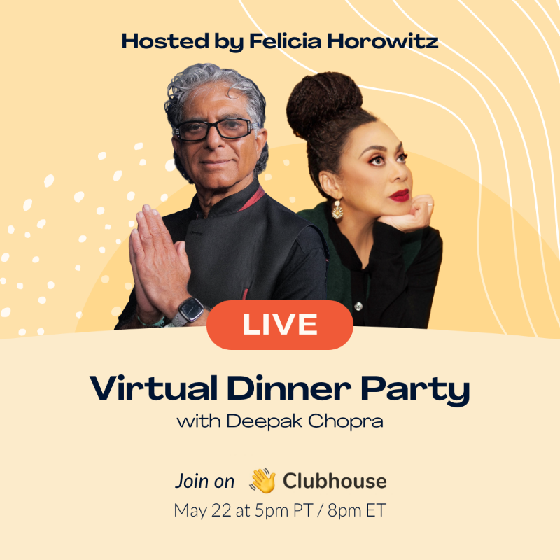 Deepak Chopra On Twitter Join Me Tomorrow For A Virtual Dinner Party On Clubhouse With Feliciahorowitz Devibrown And Special Guests To Talk About The Healing Power Of The Divine Feminine I