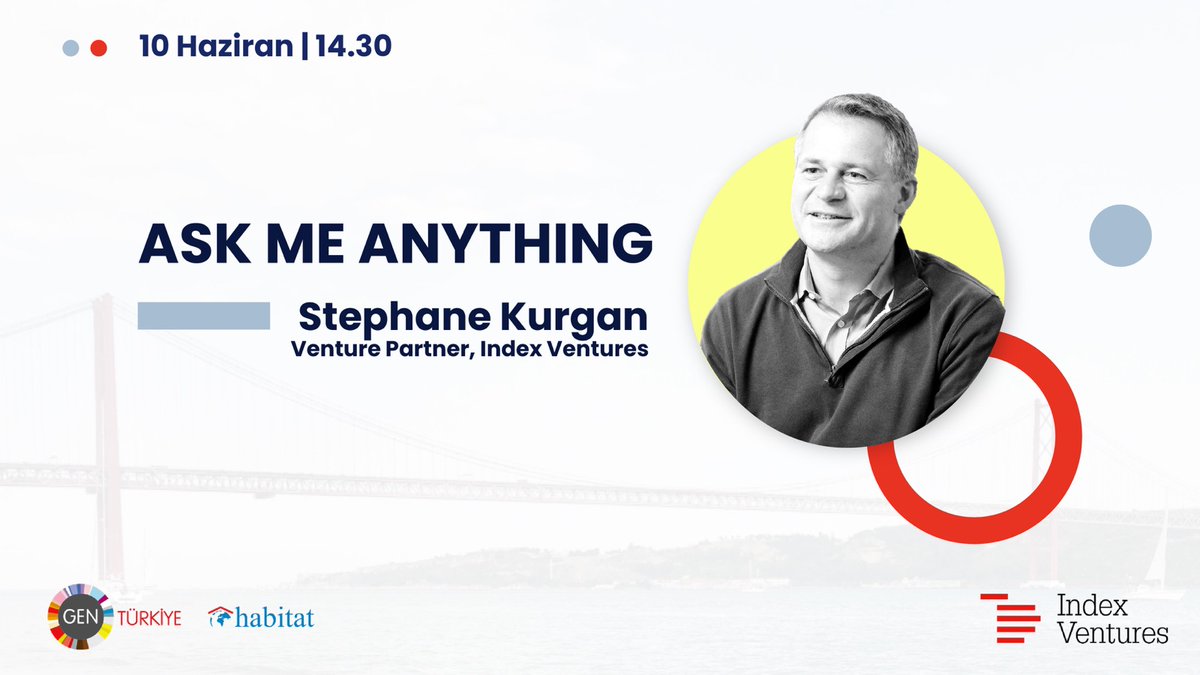 Index Ventures’ın Yatırım Ortağı Stephane Kurgan ile ilk etkinliğimize başlıyoruz!

Sen de sadece 20 girişimcinin katılacağı bu etkinliğe başvur ve girişimcilik kariyerin için önemli bir adım at!

Son başvuru tarihi: 3 Haziran
Etkinlik tarihi: 10 Haziran
➡️habitatdernegi.org/blog/turkiye-g…