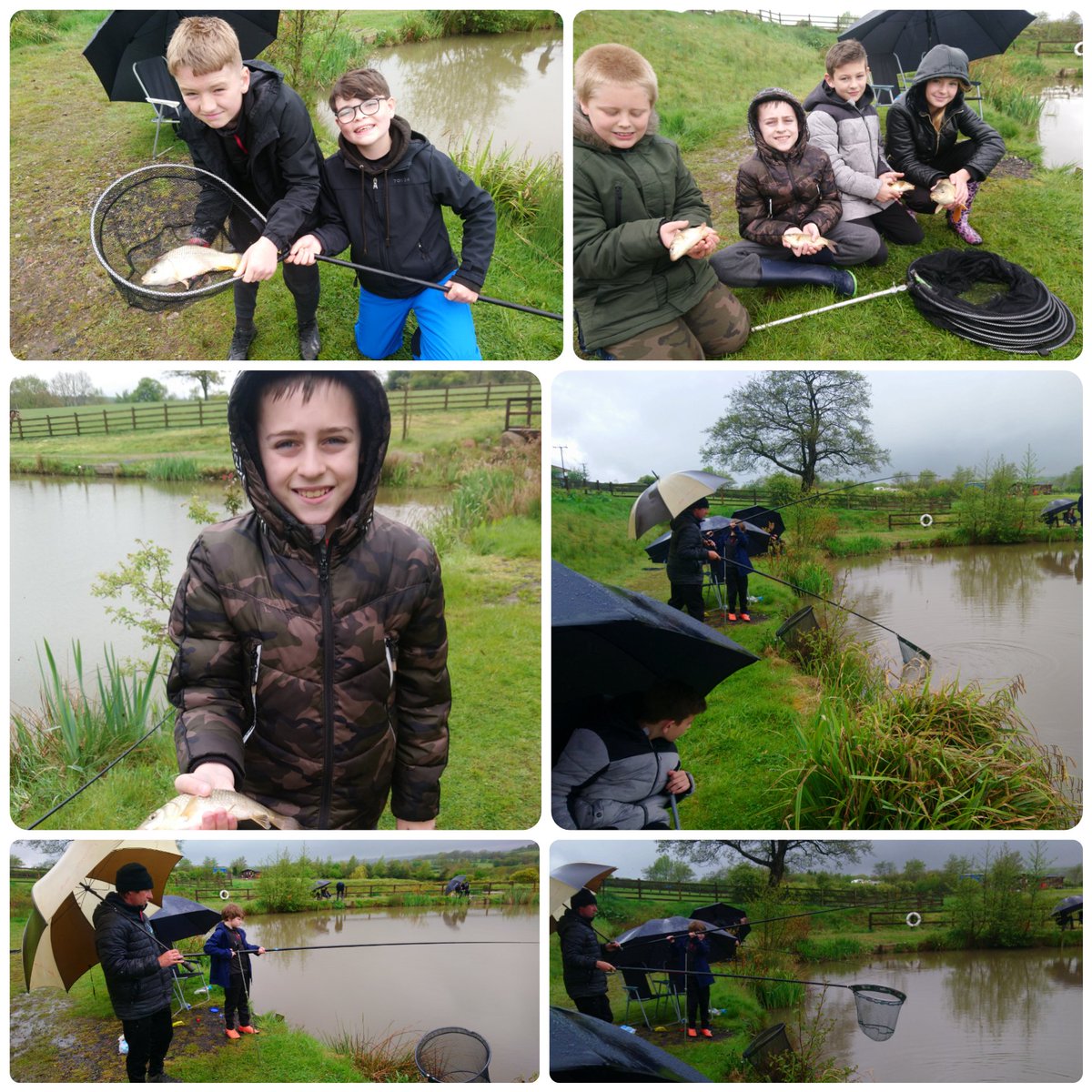 MSmed4's tweet photo. Rain as much as you want! Rain won't stop our #FeelGoodFriday 🎣 sessions. A fabulous fishing match today...@SacredHeartcoln &amp; @ParkPrimary_SCH v @StLeonardsCofEP &amp; @BarrowfordSch.Only 1 fish made the difference. Plenty caught, plenty missed, a few dropped off but great fun! 🎣😉 https://t.co/9f1bvKFutK