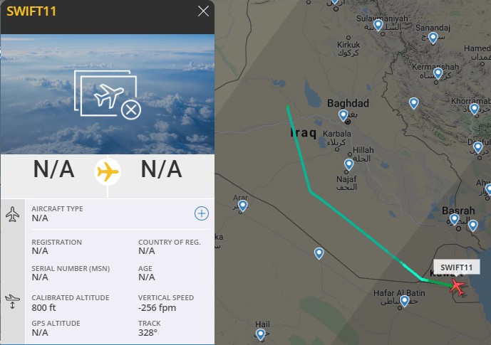 Laurent_Le_Bloa's tweet image. US MV22 OSPREY #SWIFT13 &amp;amp; two others aircrafts #SWIFT11 #SWIFT12 from #Jordania to #Kuwait via Al Baghdadi AFB #Iraq
